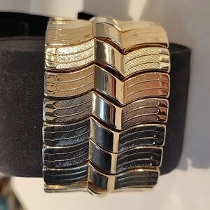 Chunky Expandable Goldtone Bracelet Japan